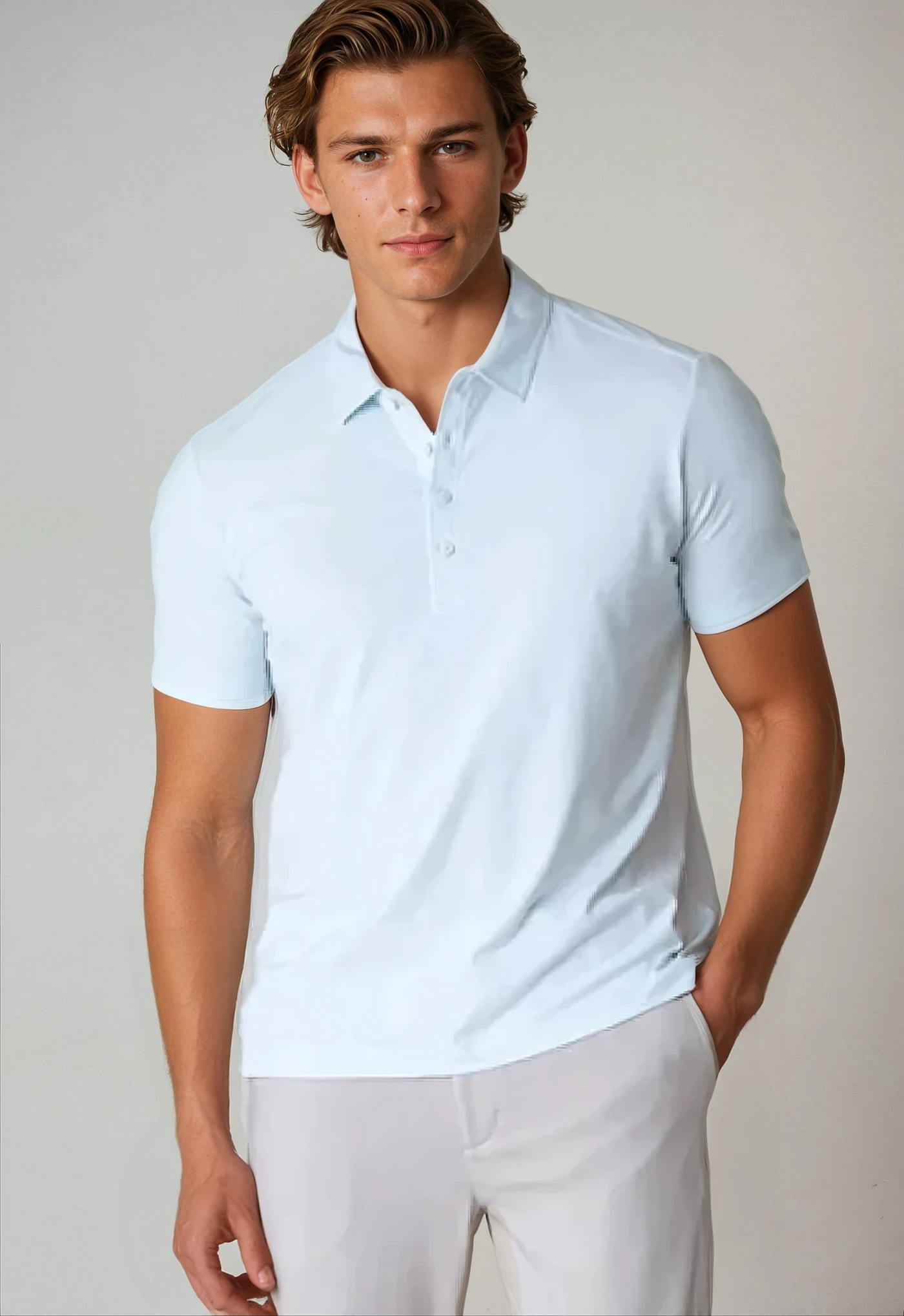 Coolest Polo Tech Shirt Light Blue