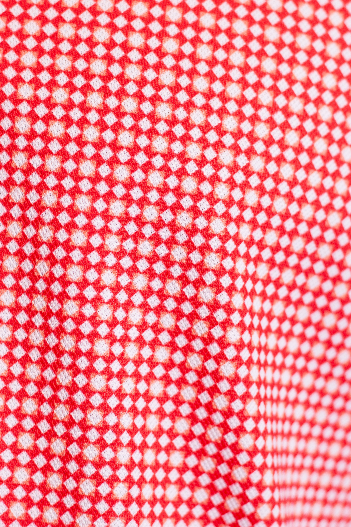 Swiss Check Long Sleeve Tech Shirt - Red