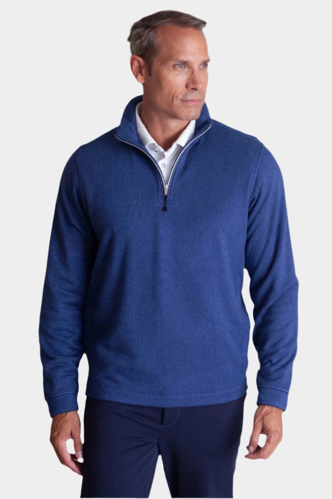 Voey Quarter Zip Sweatshirt-Sweatshirts, Tokyo Blue -Buki