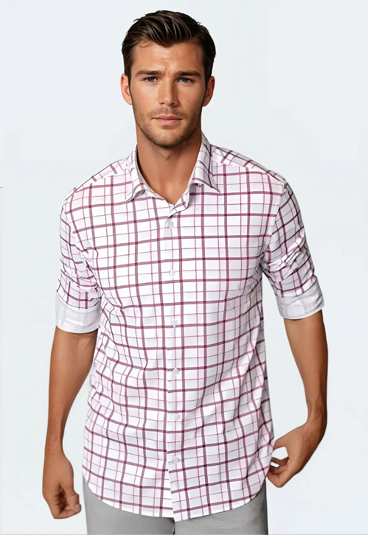 Carnaby Plaid Tech Shirt-Long Sleeve Shirts-Buki