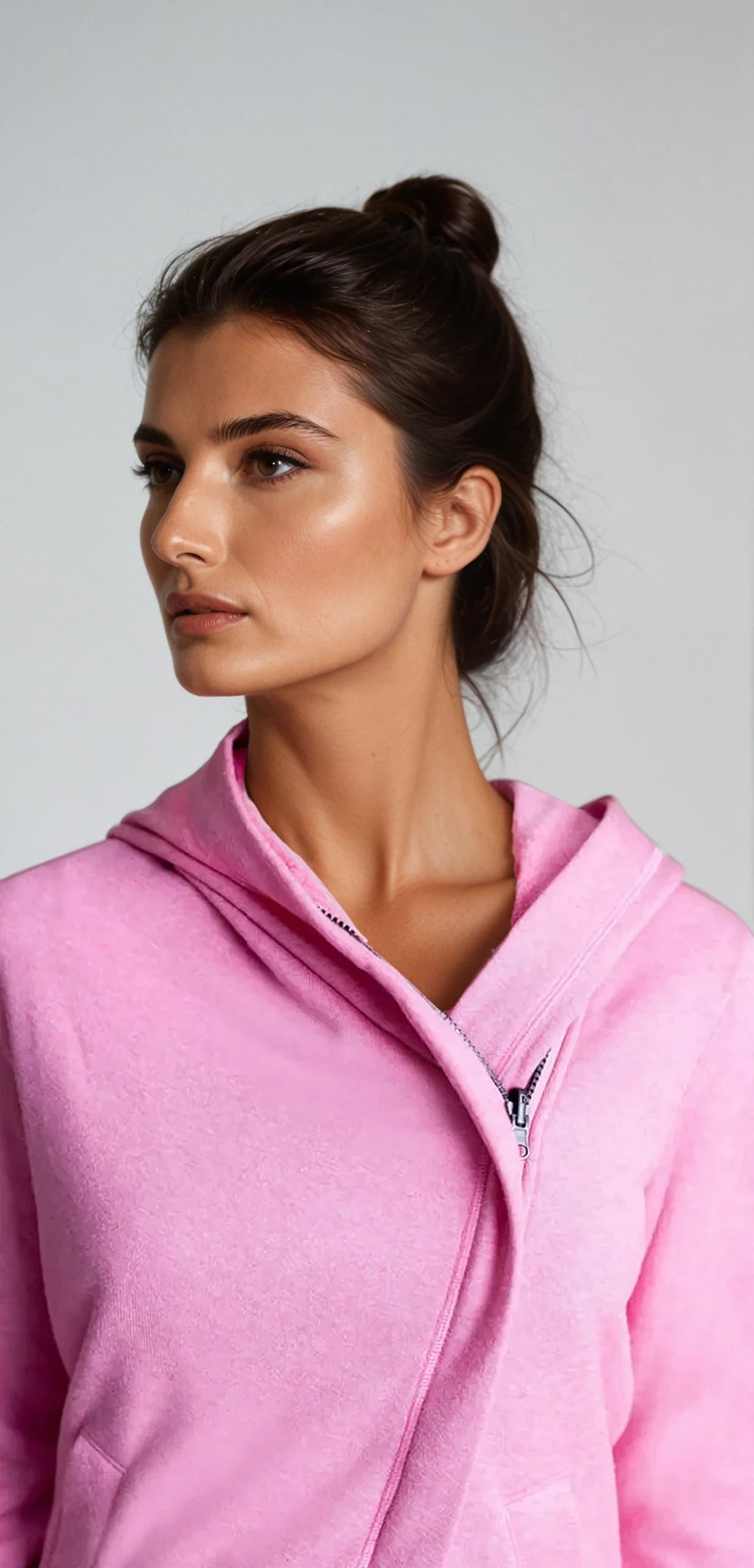 Dakota Hoodie Sweatshirt Jacket-Hoodies-Buki-Berry Pink-detail