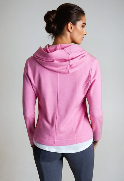 Dakota Hoodie Sweatshirt Jacket-Hoodies-Buki-Berry Pink-back