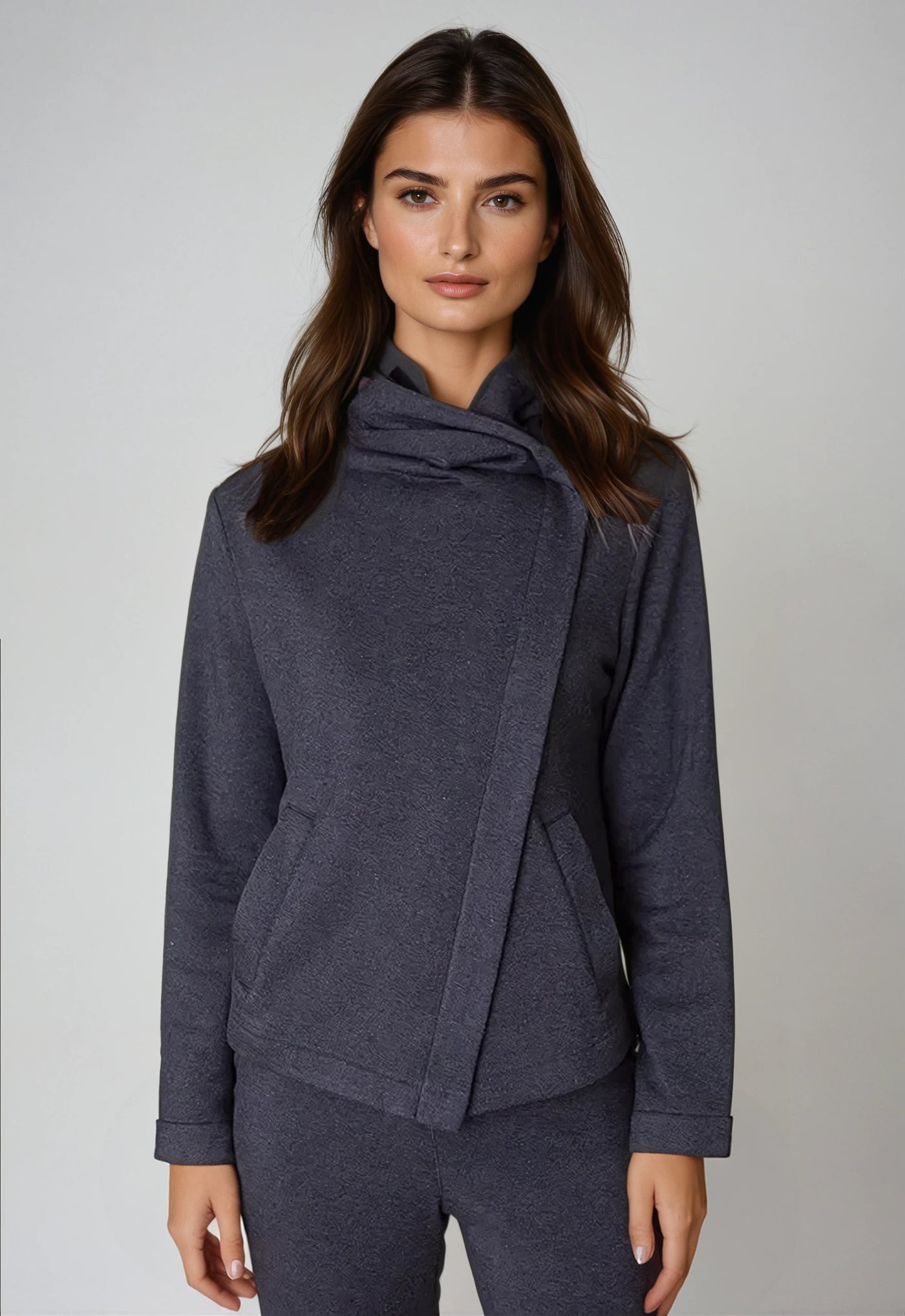 Dakota Hoodie Sweatshirt Jacket-Hoodies-Buki-Charcoal Grey