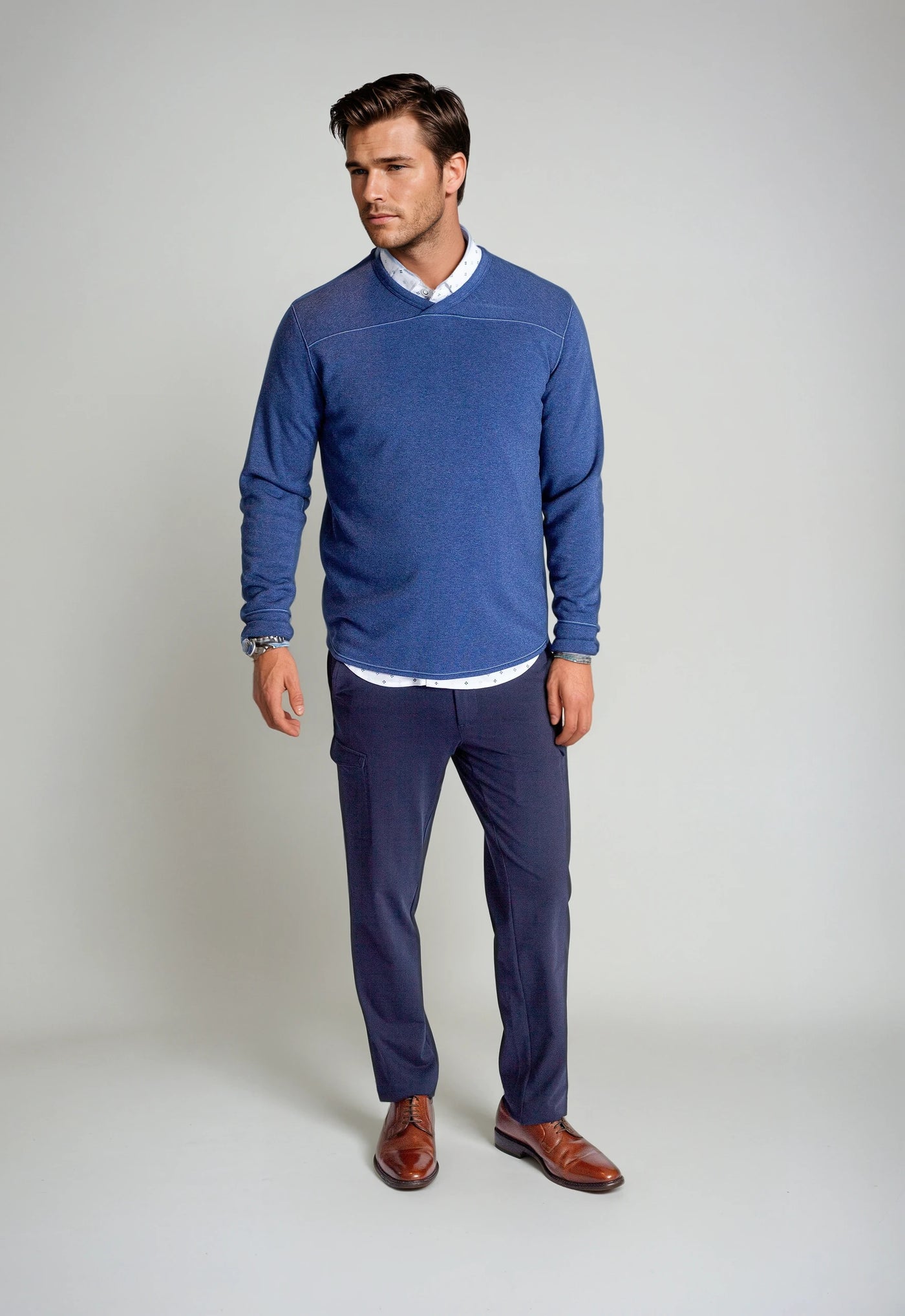 Rugvee Pullover Sweatshirt-Sweatshirts, tokyo blue-Buki-front