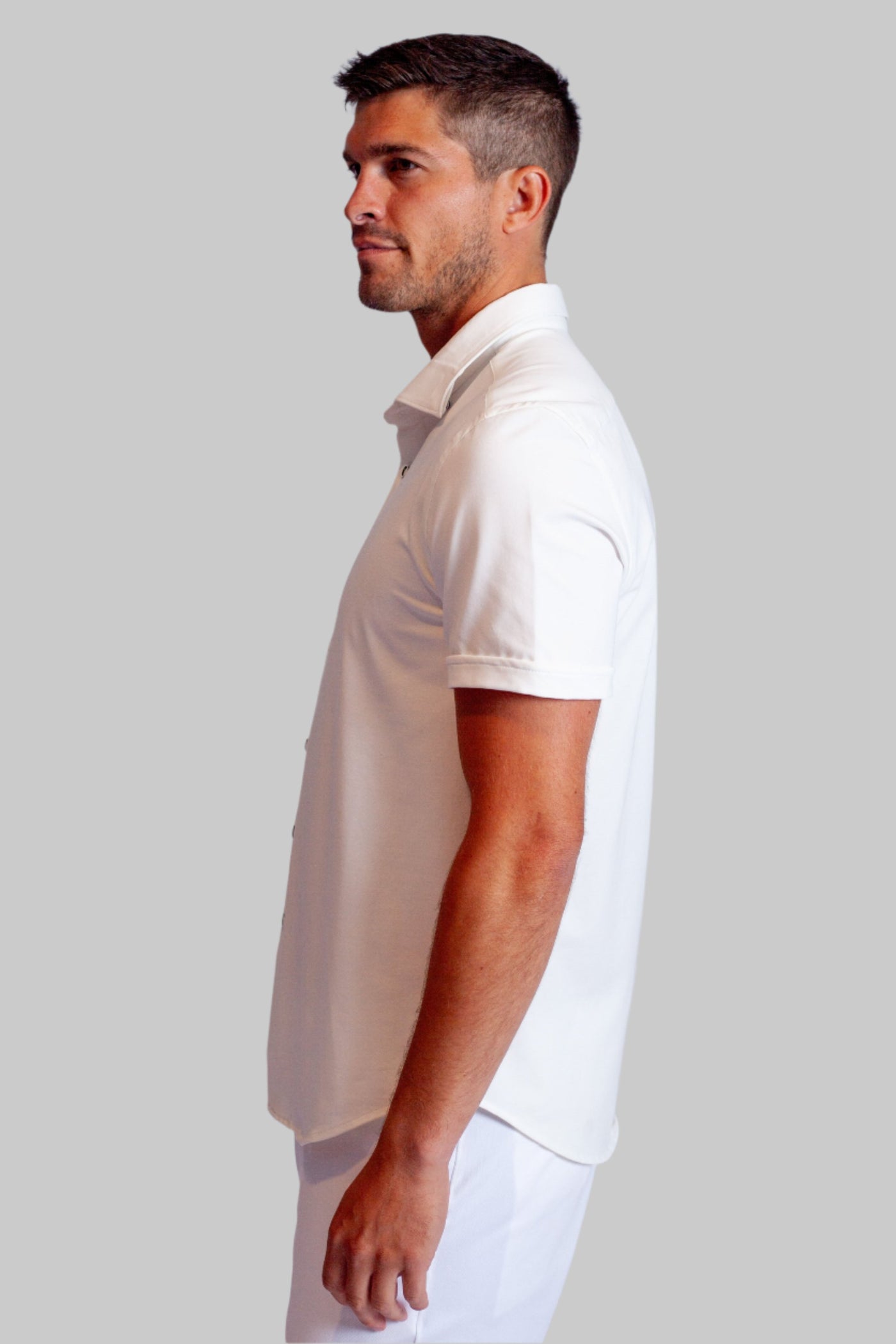 Single Shot SS Shirt, white side -Short Sleeve Shirts-Buki