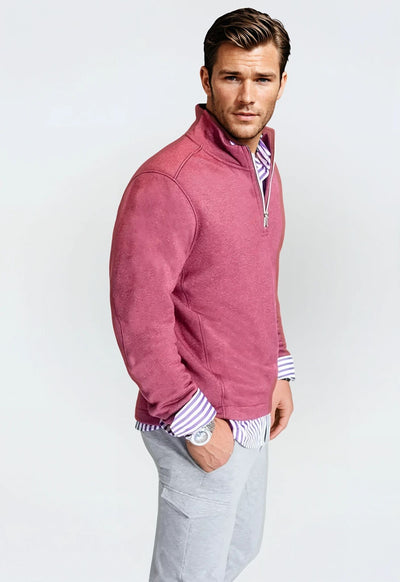 Voey Quarter Zip Sweatshirt - Wine