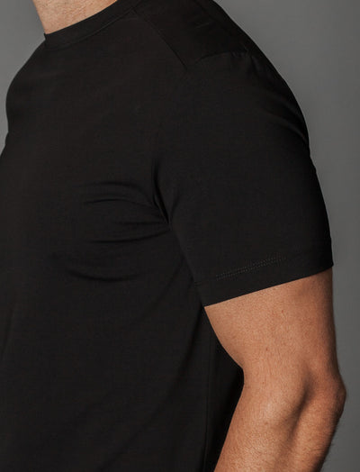 Buki + CINQO Tee Shirt detail, in Black -Tees-Buki