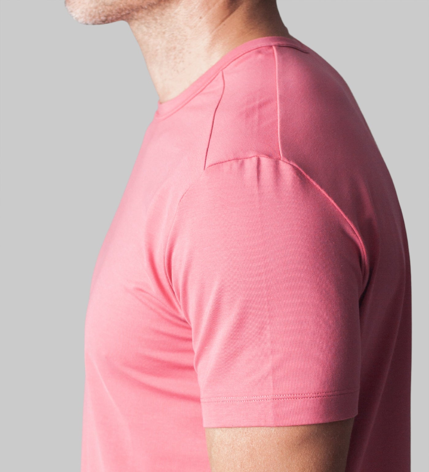 Buki + CINQO Tee Shirt, in Slate Rose, detail -Tees-Buki