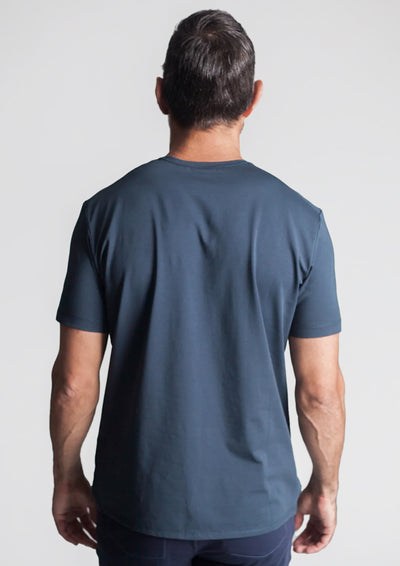 Buki + CINQO Tee Shirt, in Blue Night, back-Tees-Buki