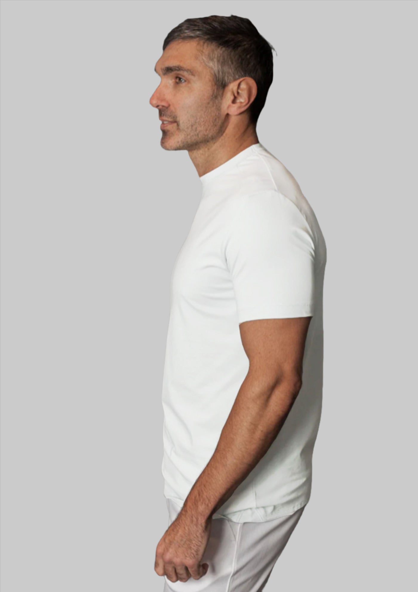 Buki + CINQO Tee Shirt, in White -Tees-Buki-side