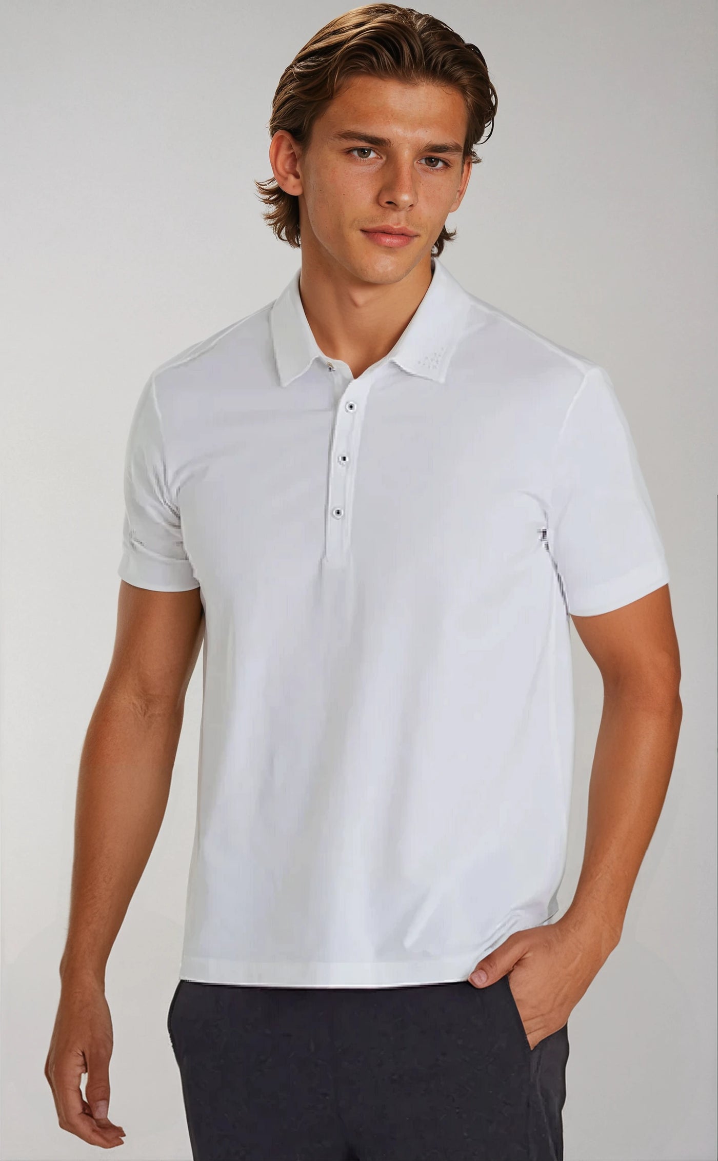 Coolest Polo Shirt in White - Short Sleeve Shirts-Buki